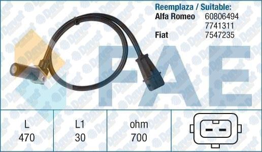 FAE 79016 Krank Mili Sensoru Alfa 155-Tempra-Tipo 1.8-2.0